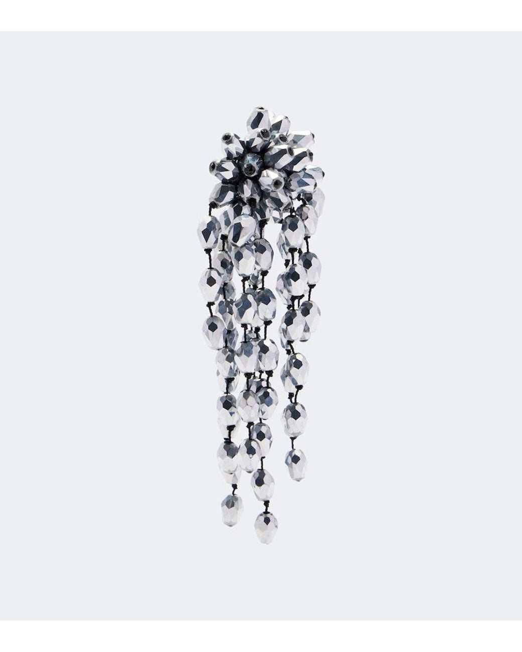 Isabel Marant White Hanabi Beaded Clip-On Earrings