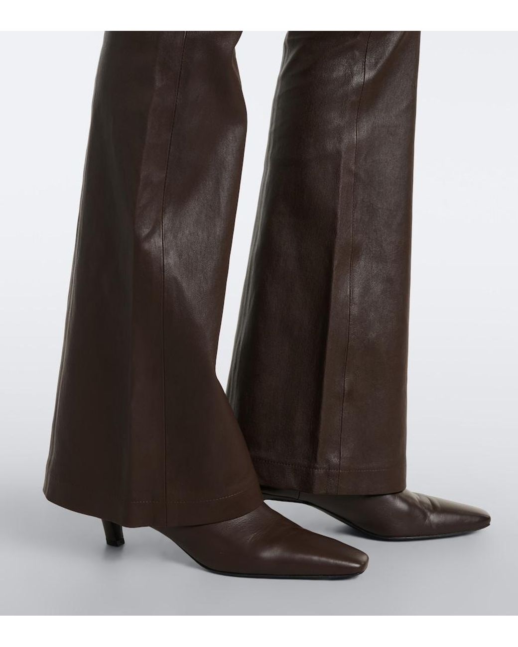 Vince Black Leather Flared Pants