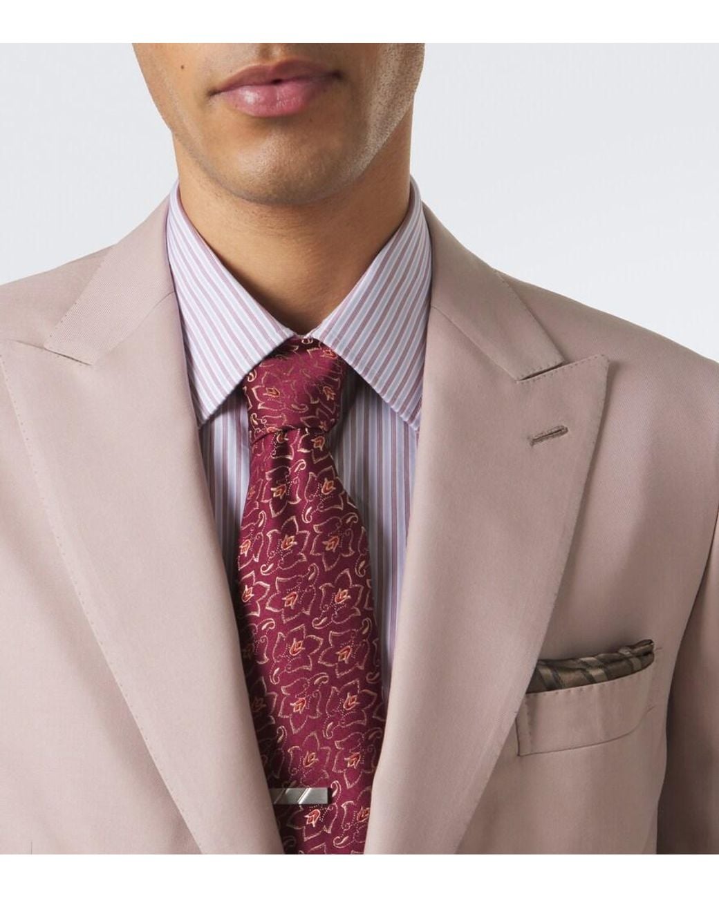 Corbata De Jacquard De Seda Charvet de hombre de color Red