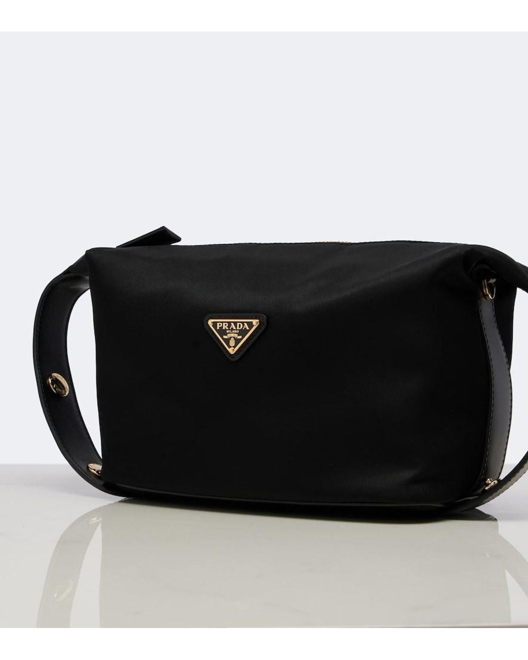 Prada Black Cherie Mini Re-Nylon Top-Handle Bag