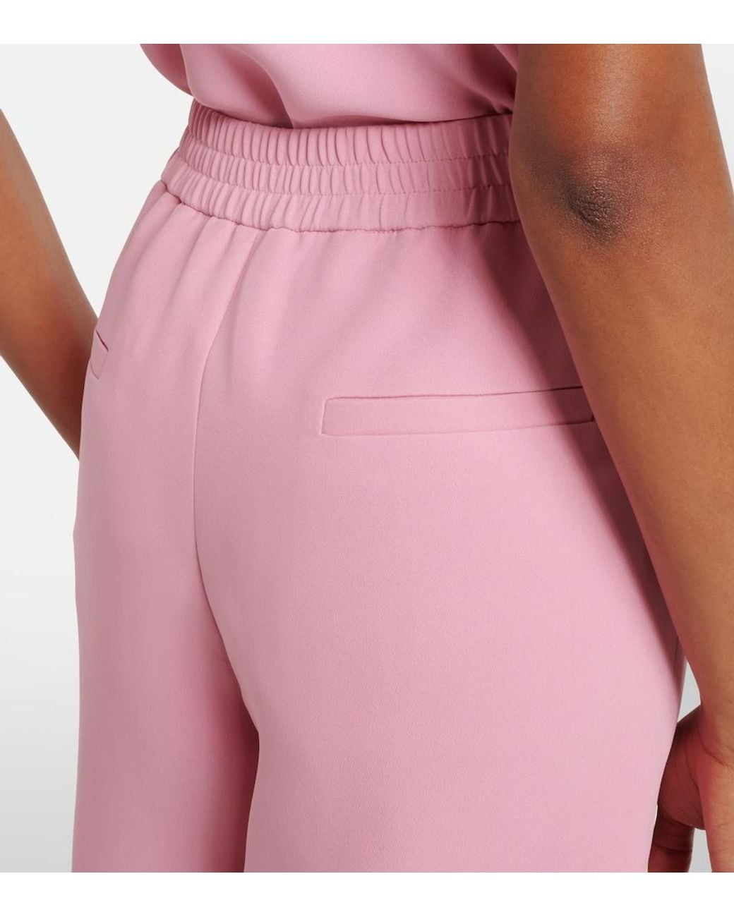 Valentino Garavani Pink Silk Wide-Leg Pants