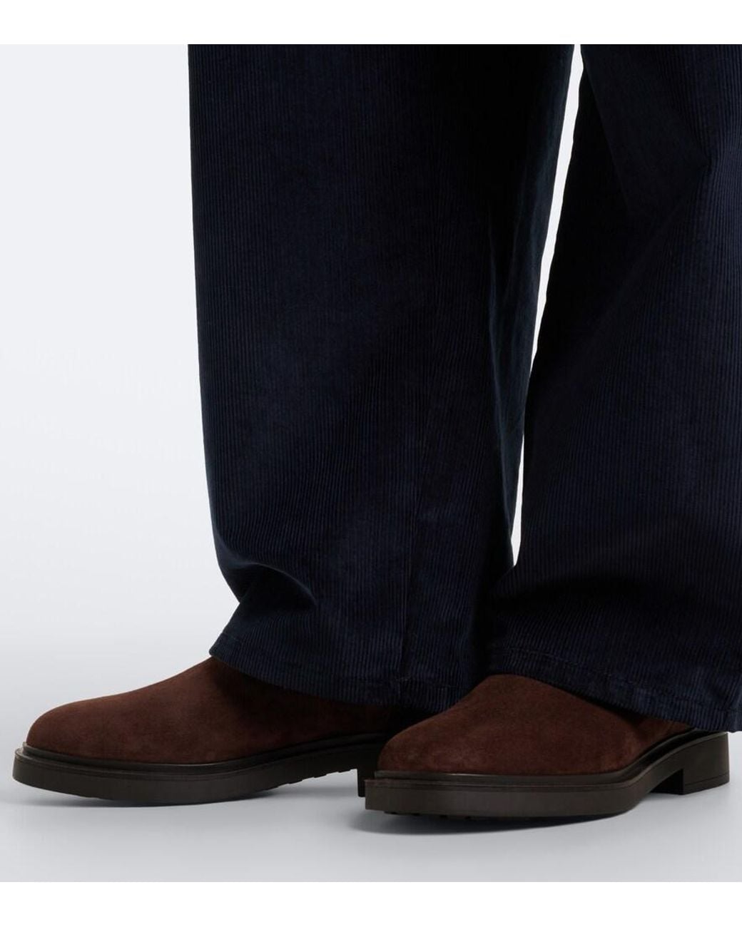 Aquazzura Brown Gaspard Suede Chelsea Boots