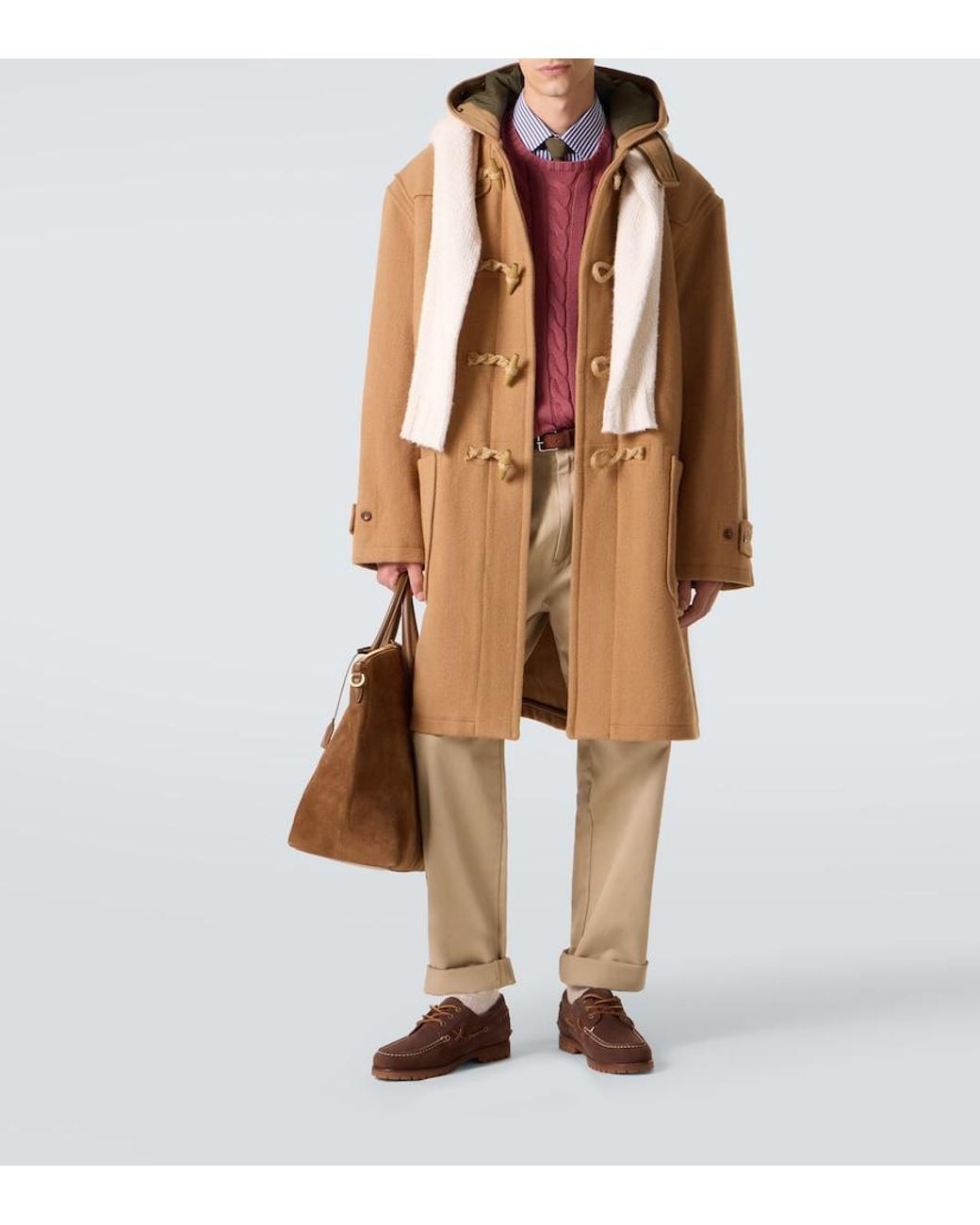 Polo Ralph Lauren Natural Hooded Wool Coat for men