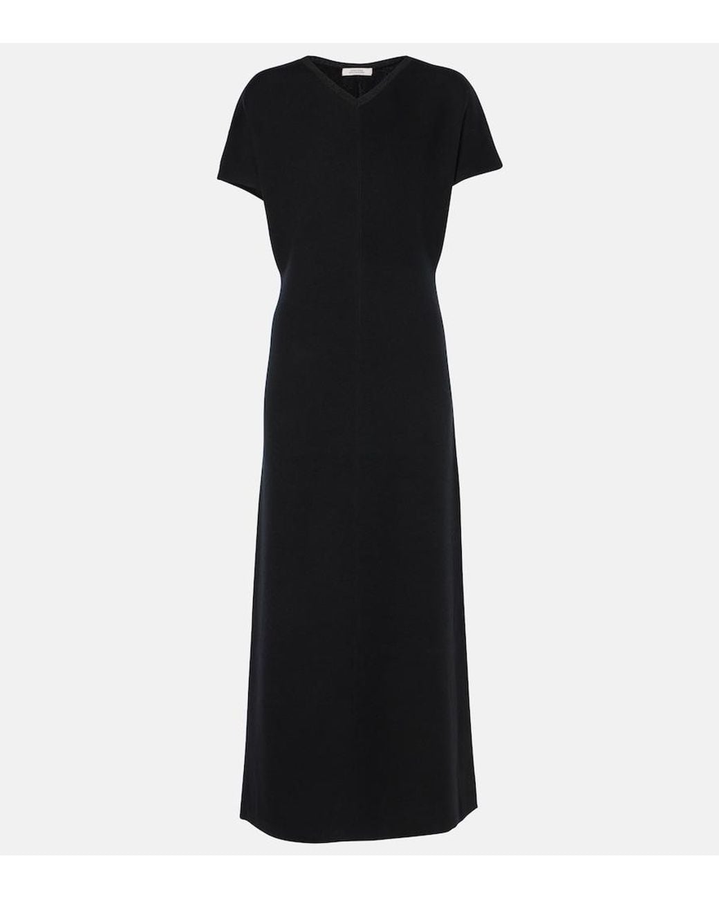 Dorothee Schumacher Black Wool-Blend Maxi Dress