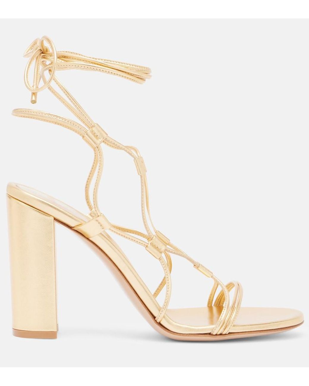 Gianvito Rossi Metallic 95 Leather Sandals