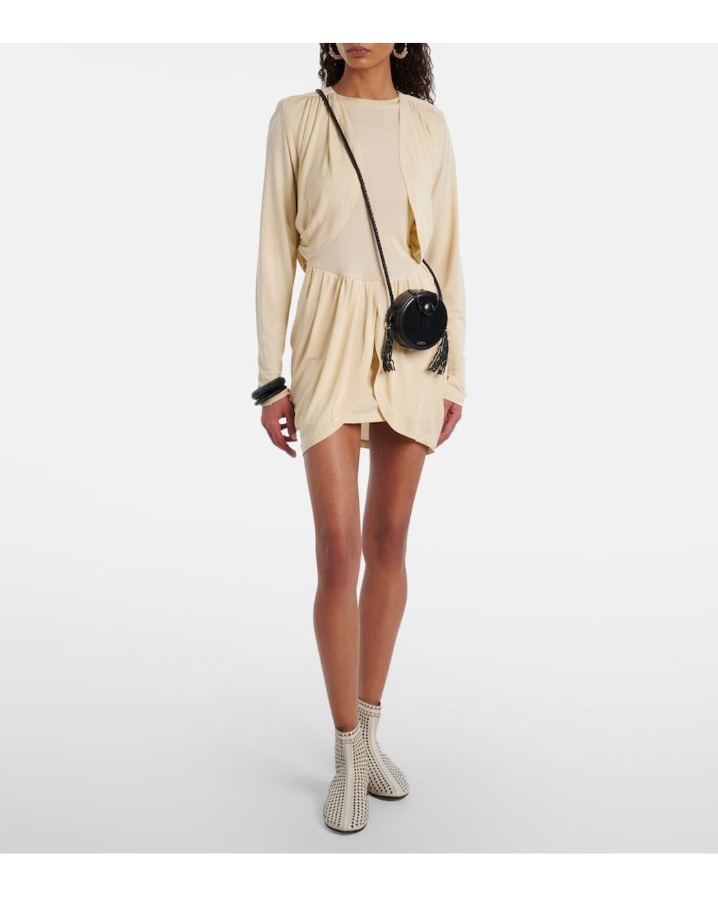 Isabel Marant White Ferix Laser-Cut Leather Ankle Boots