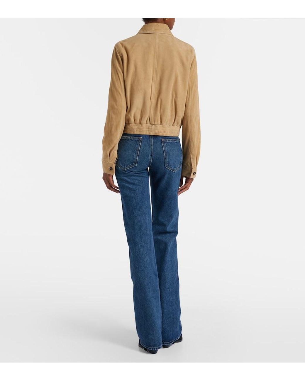 Nili Lotan Natural Beauvais Suede Jacket