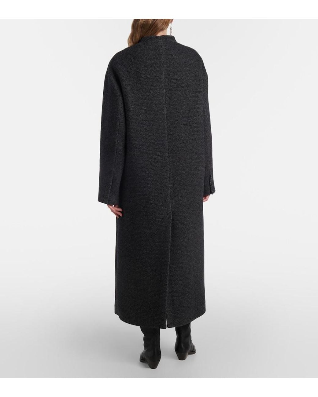 Isabel Marant Black Eris Wool-Blend Coat