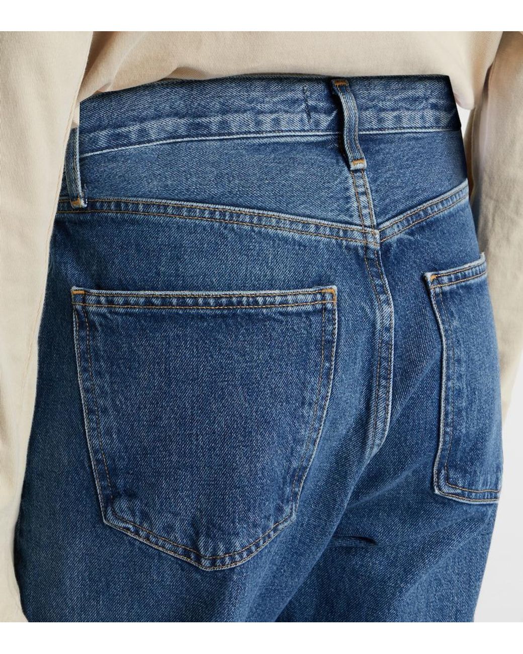 Agolde Blue '90S Mid-Rise Straight Jeans