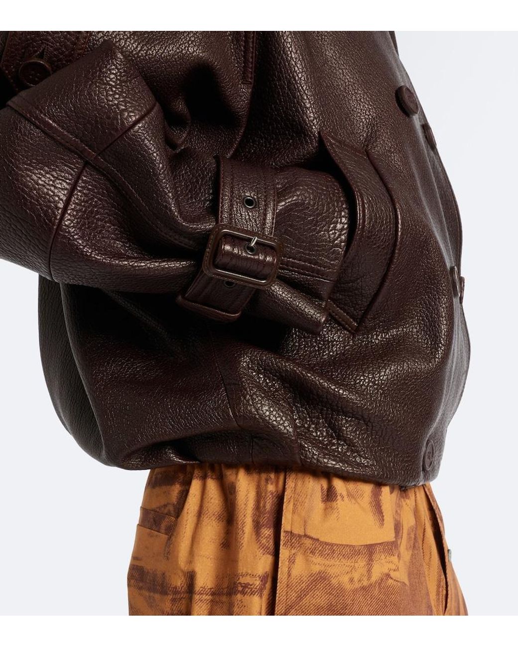 Acne Black Cropped Leather Jacket
