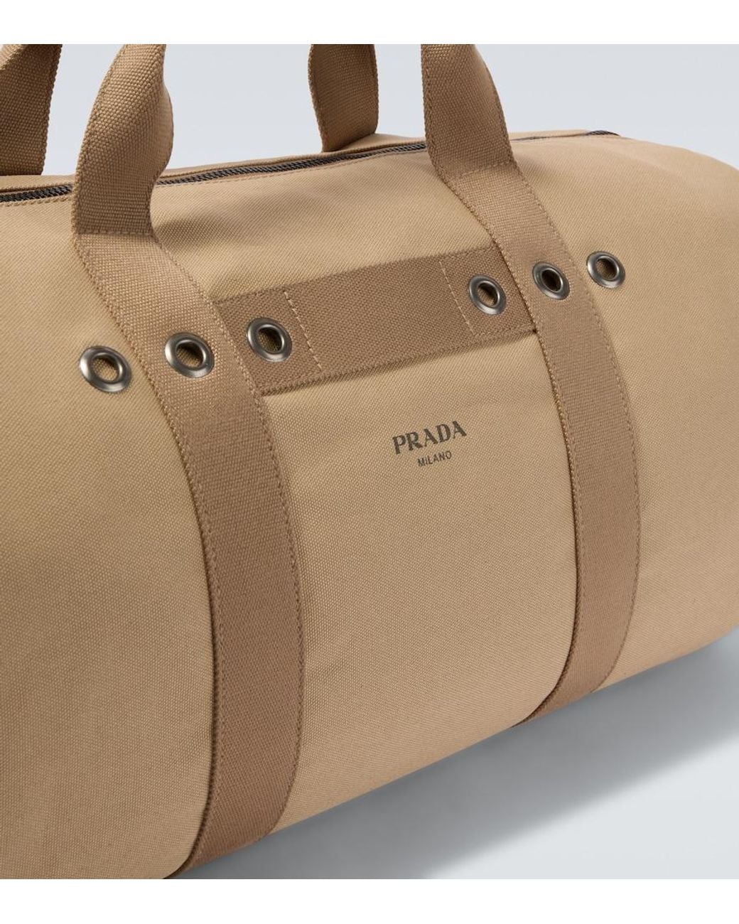 Prada Weekender Aus Canvas in Natural für Herren