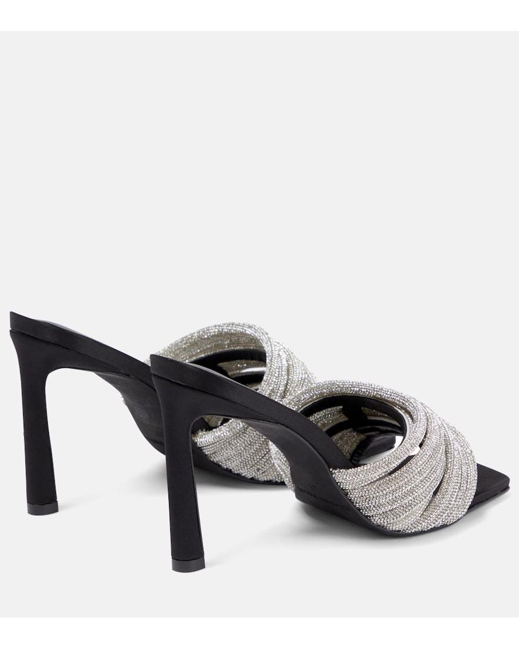 Jonathan Simkhai Black Lena Crystal-Embellished High Sandals