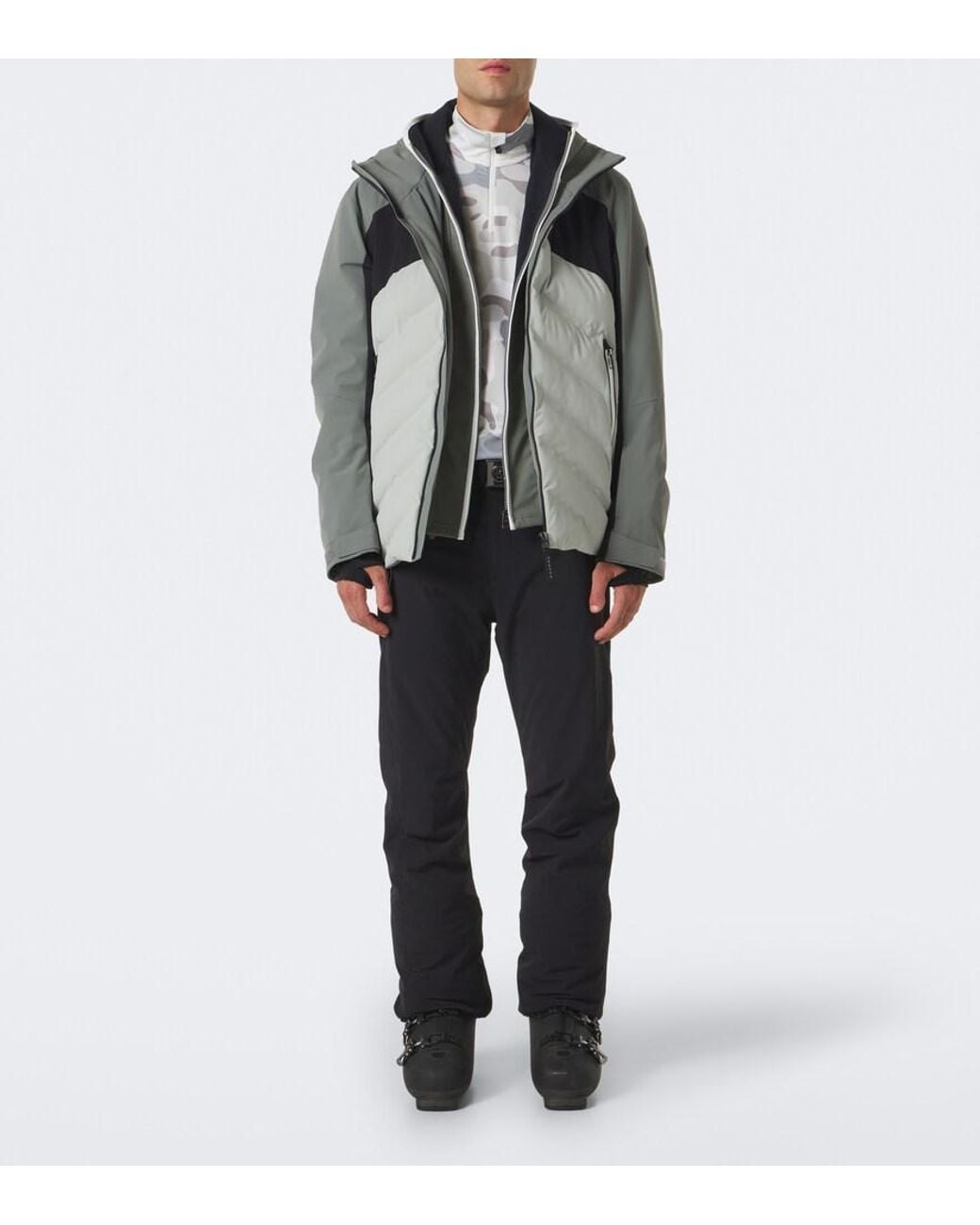 Bogner Gray Verti Camouflage Ski Top for men