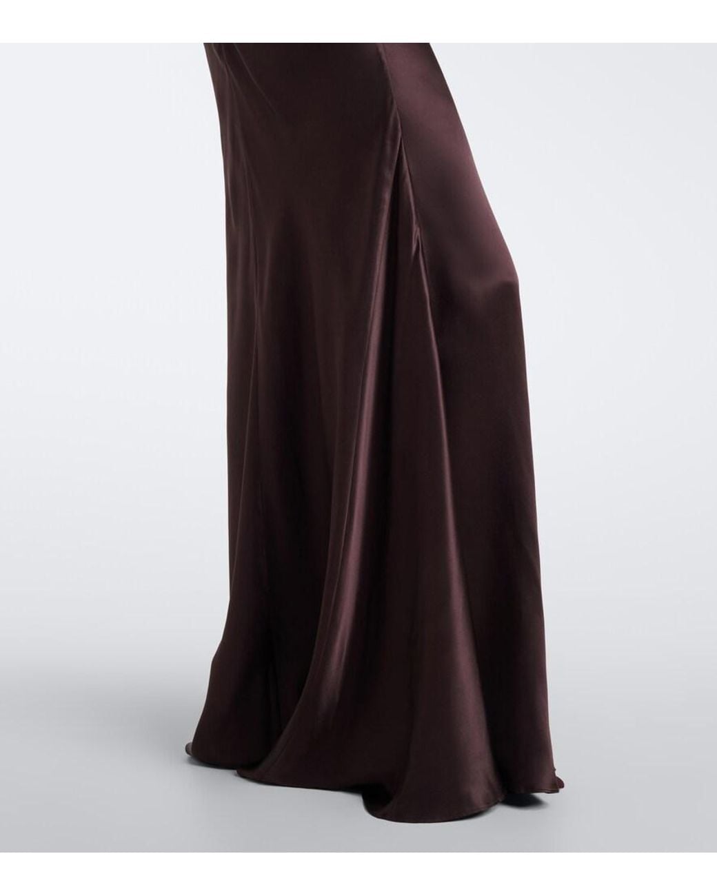 TOVE Purple Saige Gathered Satin Gown