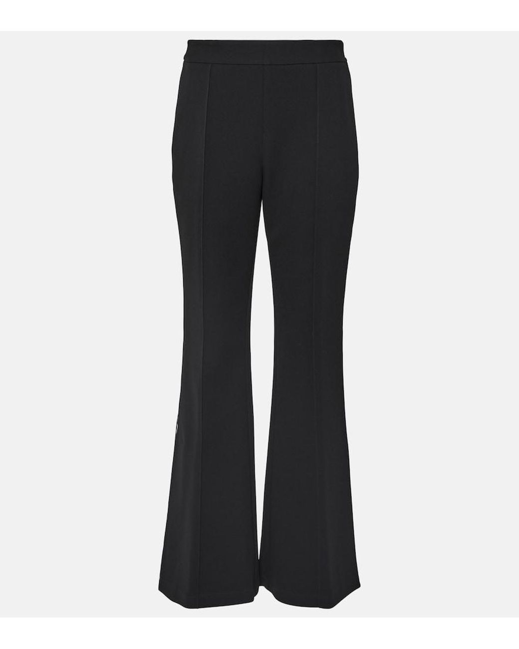 Tory Burch Black Crepe Flared Pants