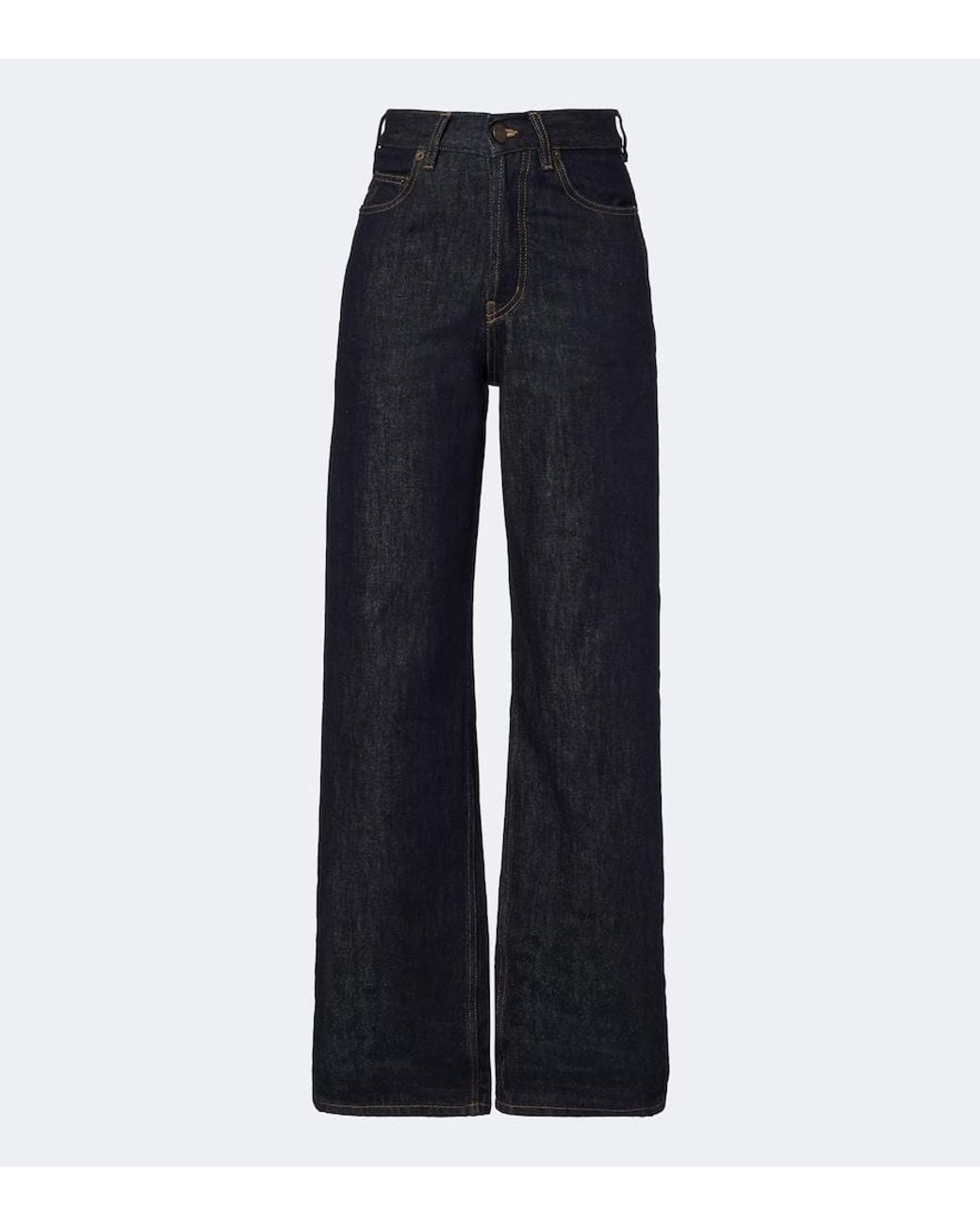 Saint Laurent Blue Wide-Leg Jeans
