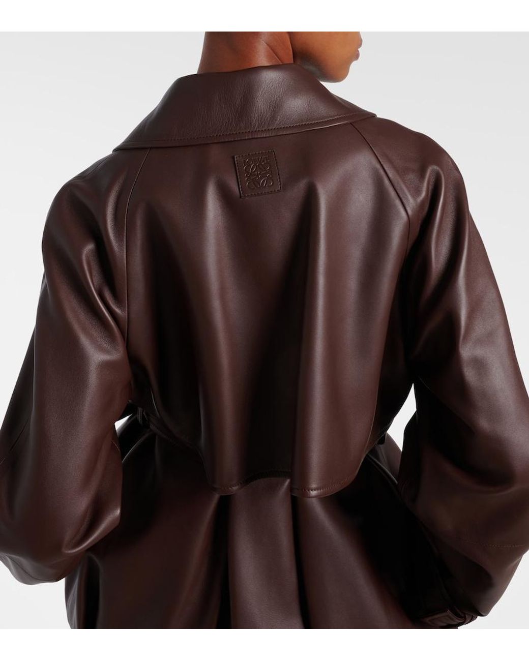 Loewe Brown Balloon Leather Jacket