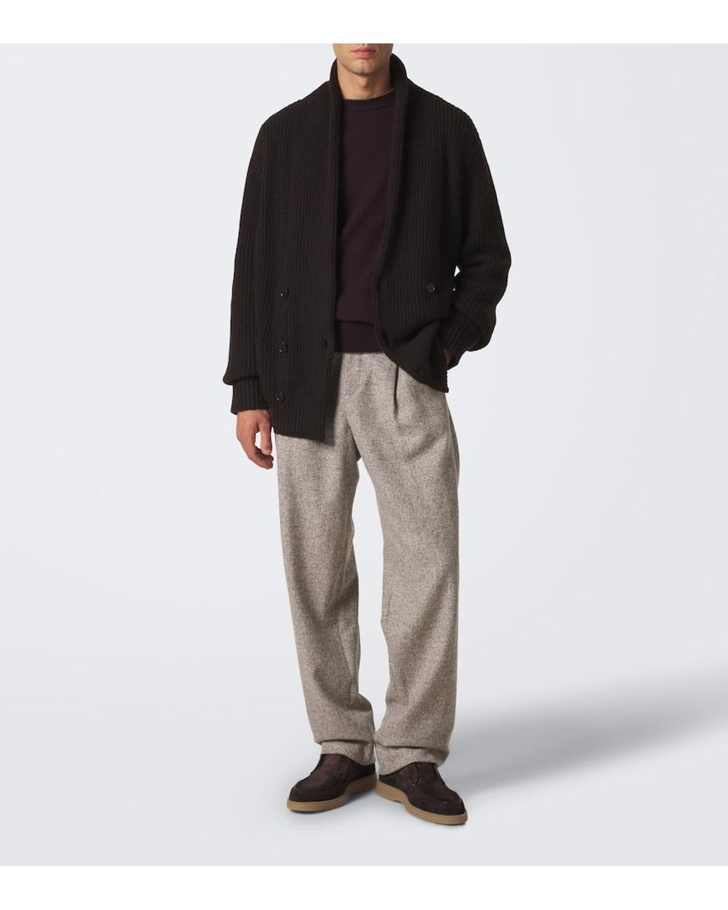 Santoni Brown Suede Desert Boots for men
