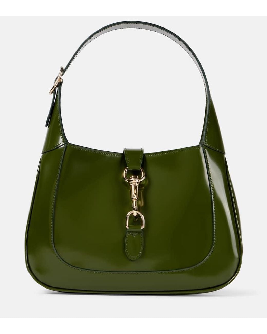 GG JACKIE MINI 19 SHOULDER BAG IN GREEN FOREST CALFSKIN