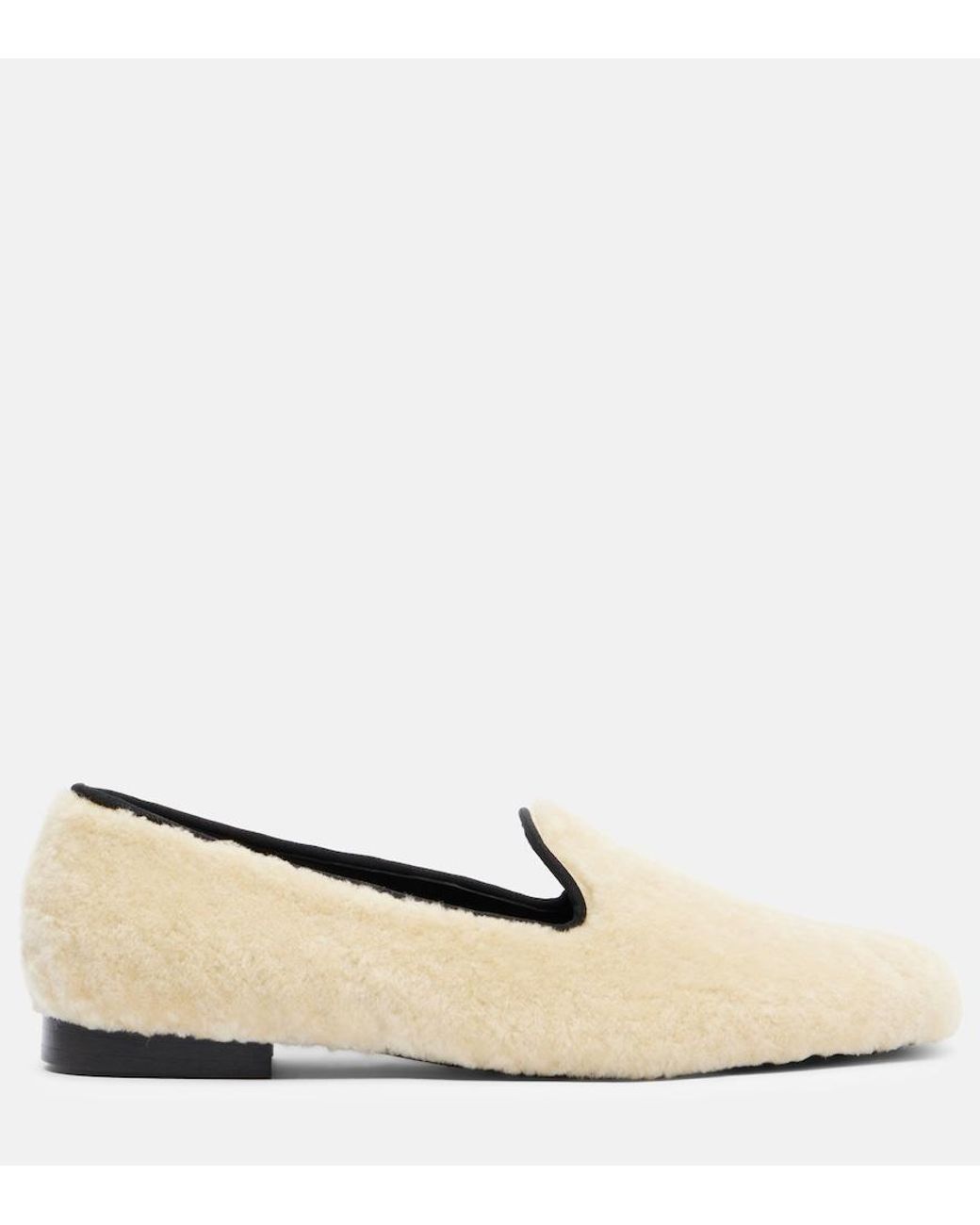 Totême Natural Shearling Loafers