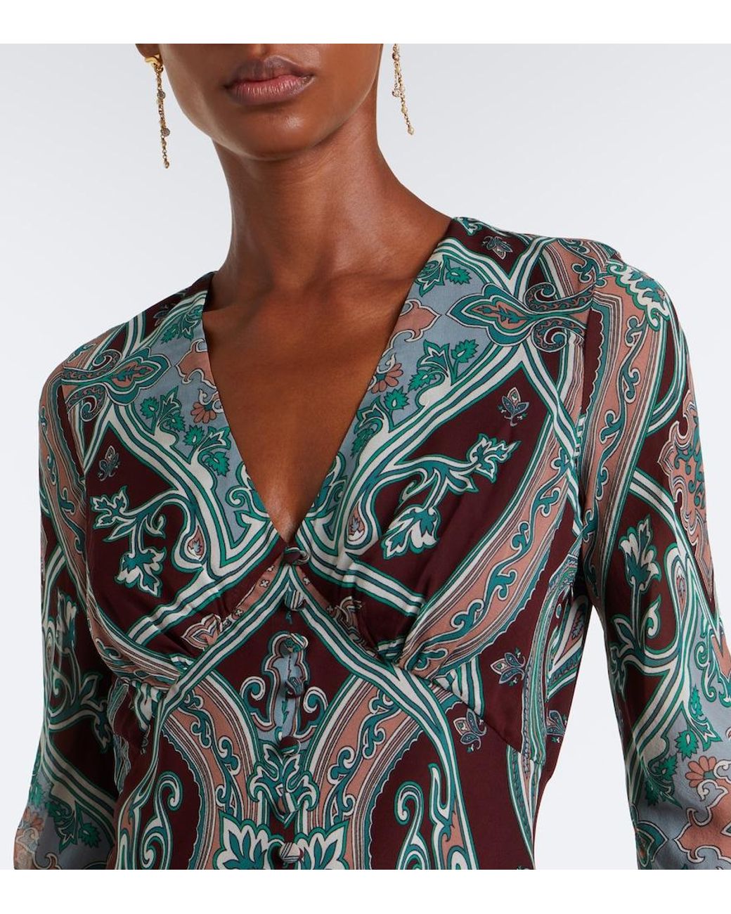 Veronica Beard Multicolor Daciana Printed Silk Georgette Maxi Dress