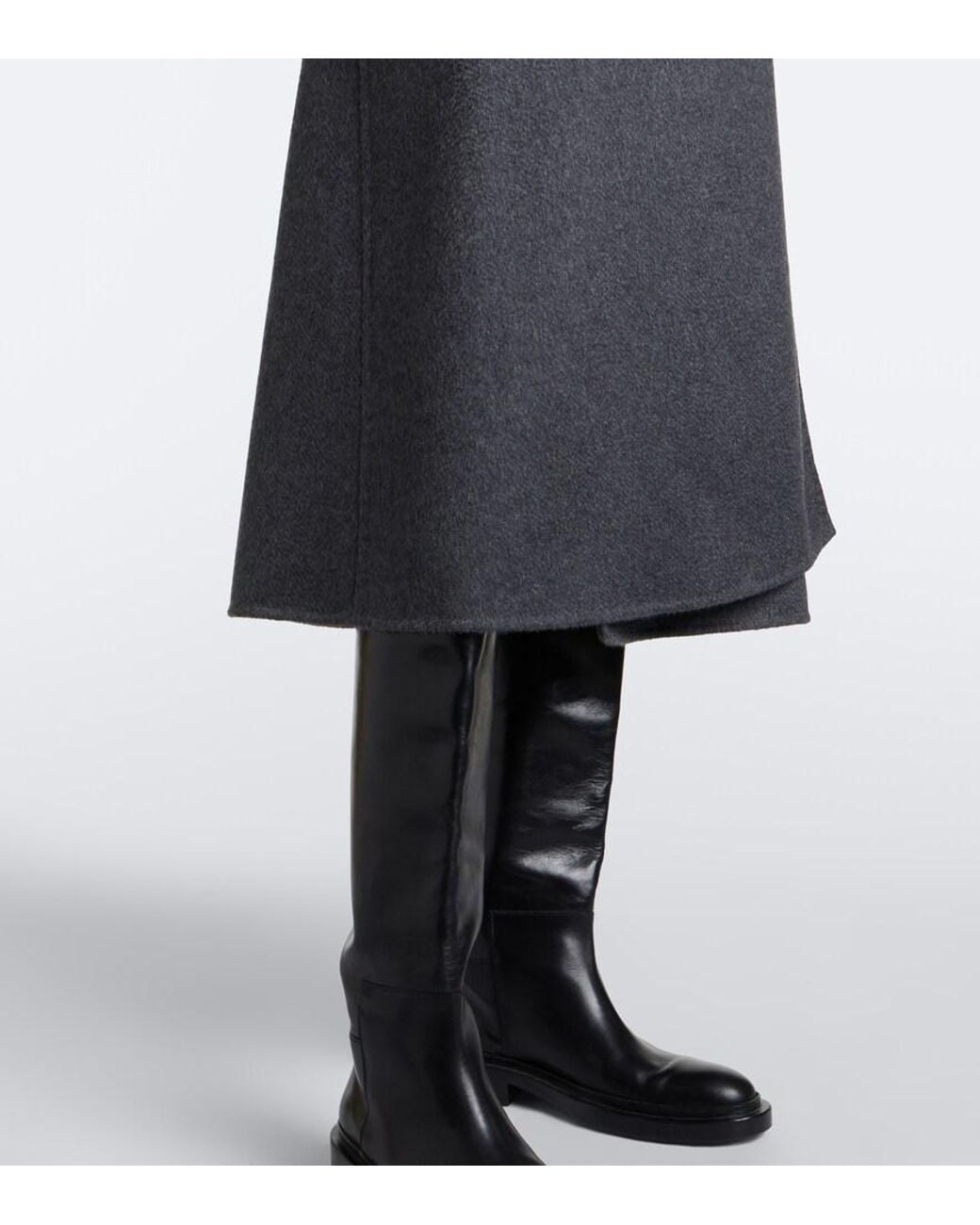 Max Mara Black Cashmere Wrap Coat
