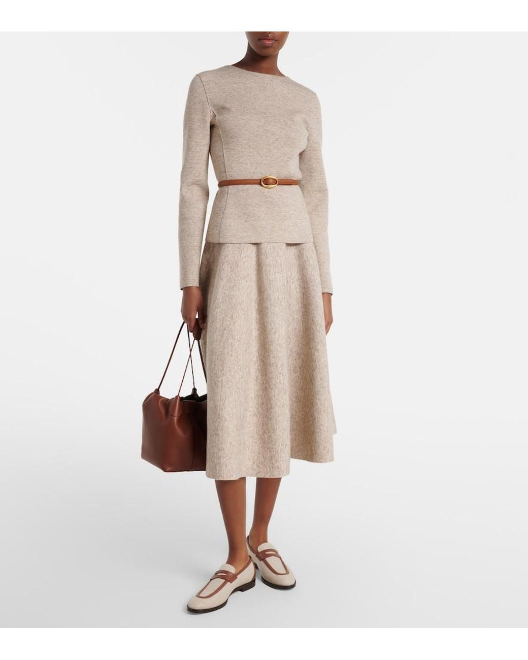 Loro Piana Natural Willow Cashmere, Wool, And Linen Cardigan