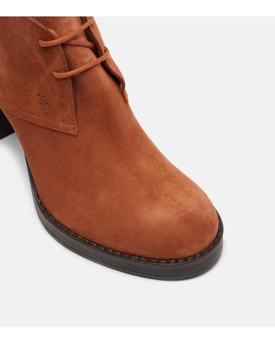 Tod's Brown Bh Bootie 80 Suede Ankle Boots