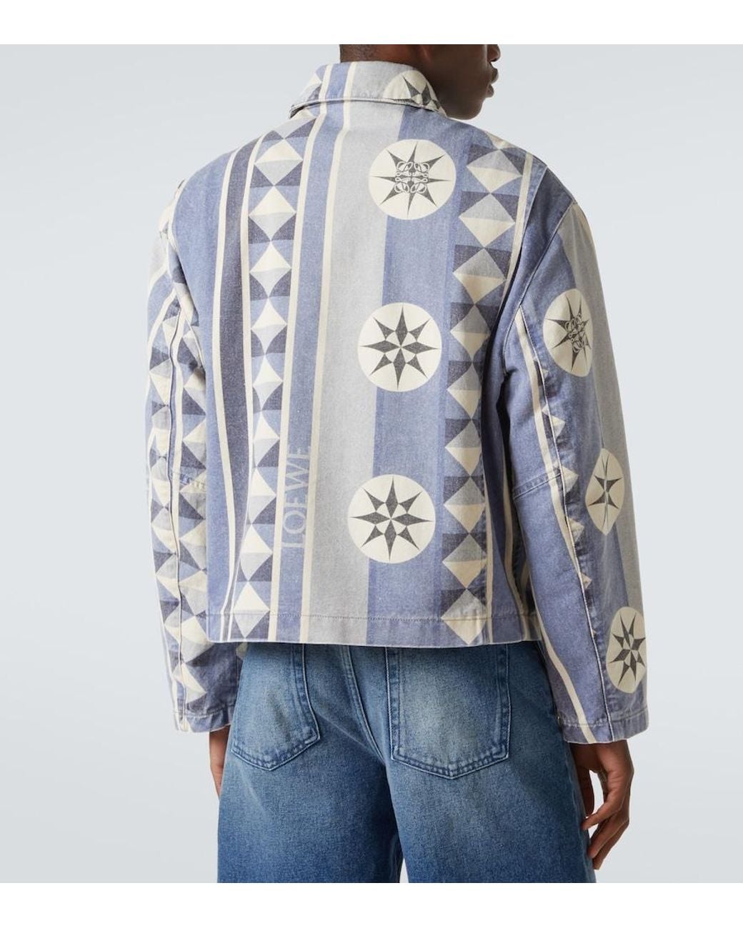Loewe Blue Paula's Ibiza Printed Denim Blouson for men