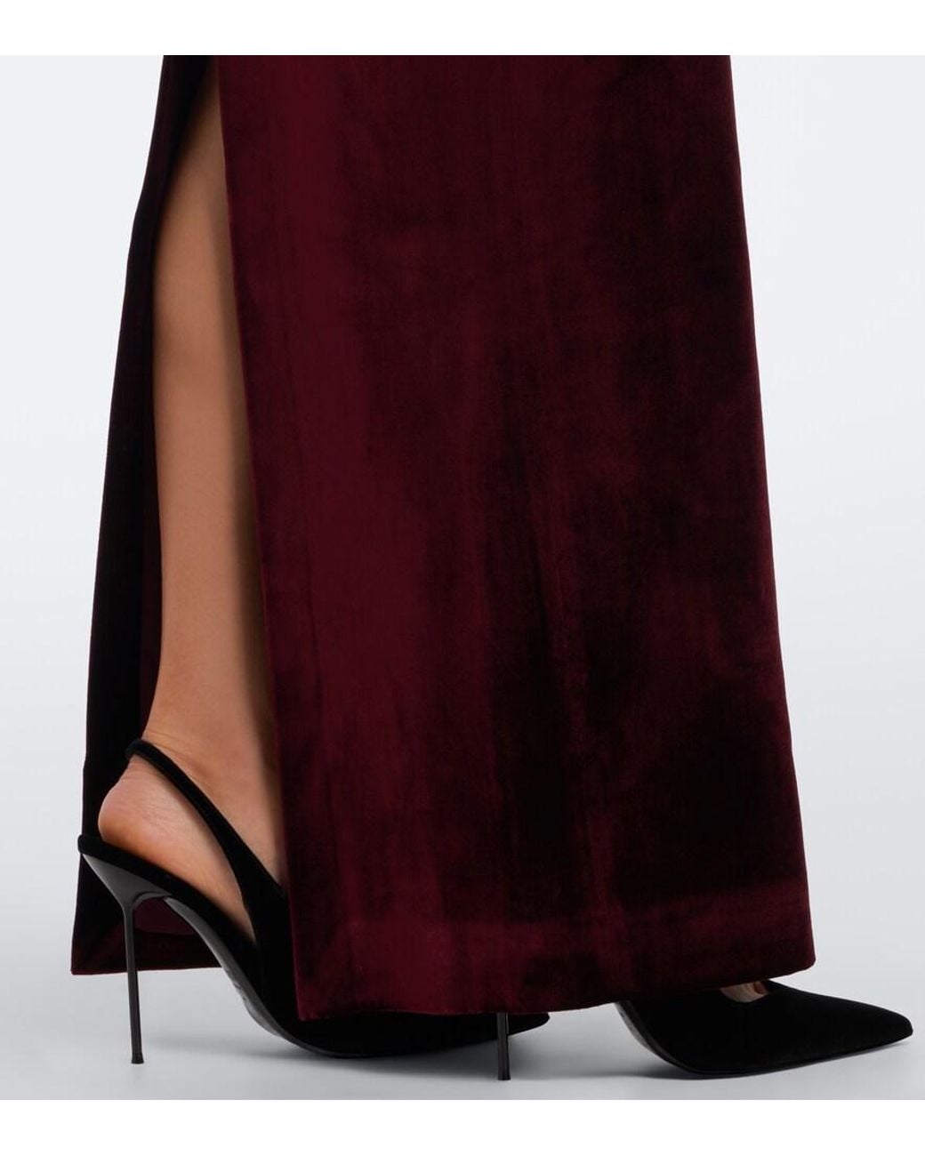 Roland Mouret Purple Embellished Velvet Gown