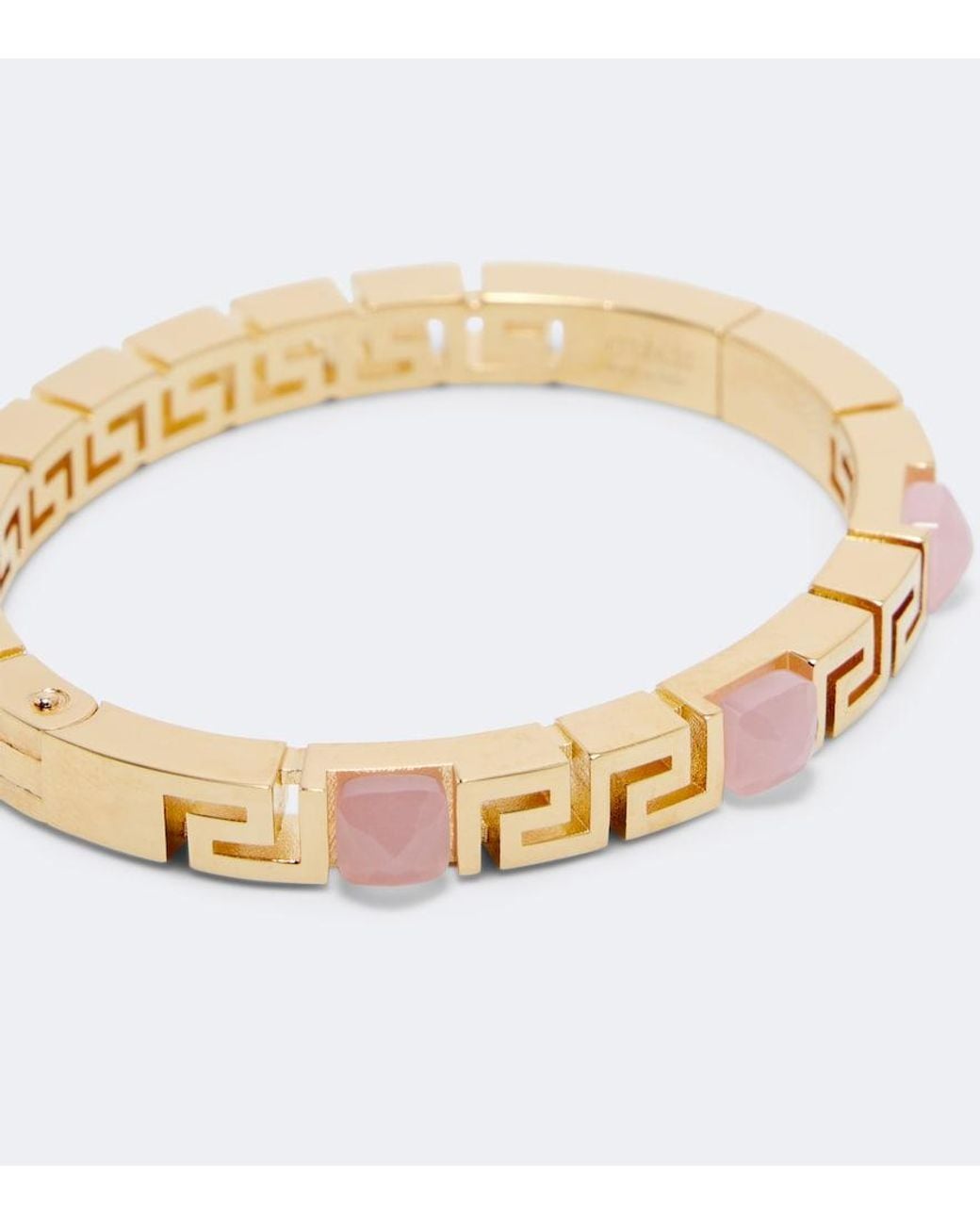 Versace White Verziertes Armband Greca