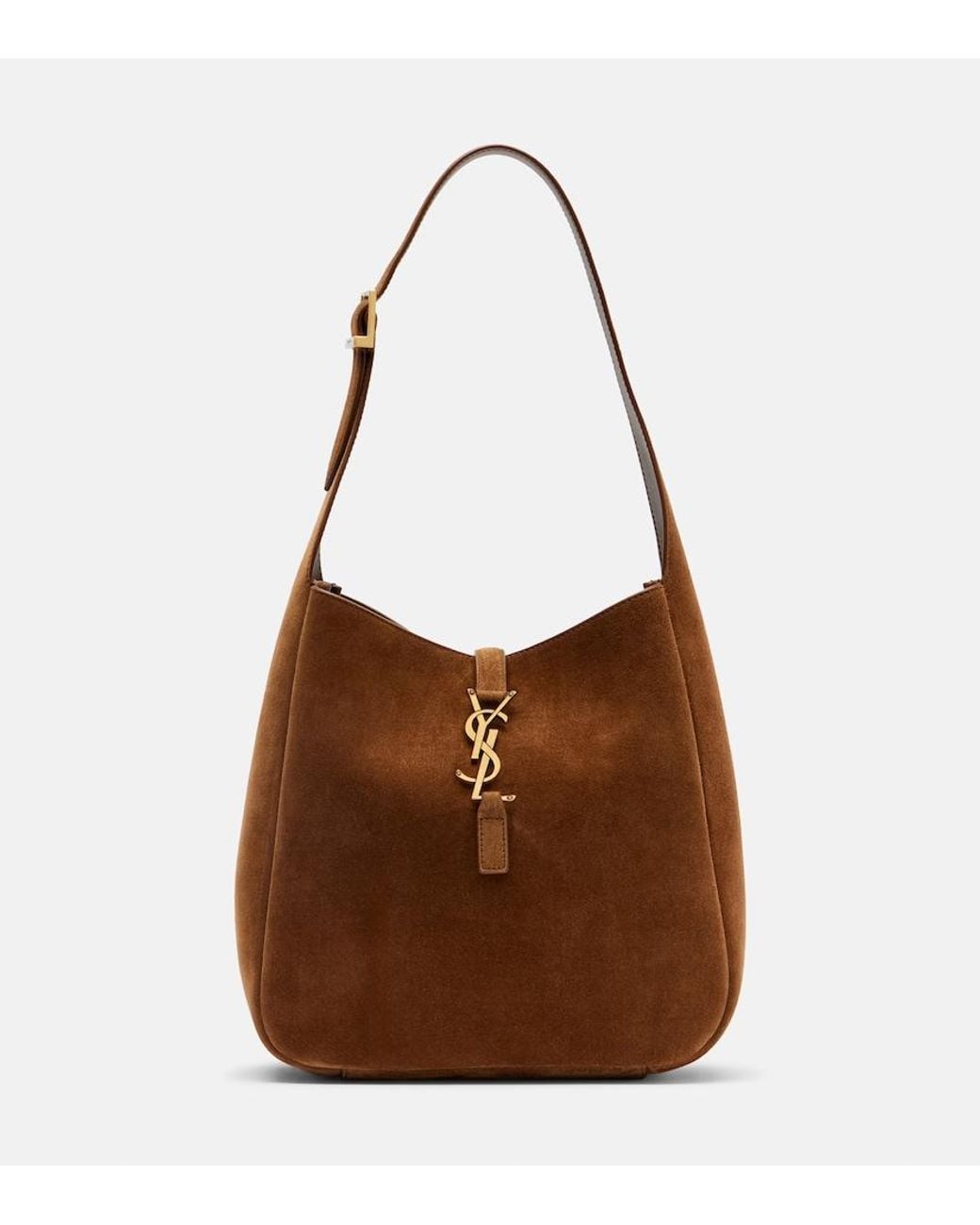 Saint Laurent Brown Le 5 A 7 Small Suede Shoulder Bag