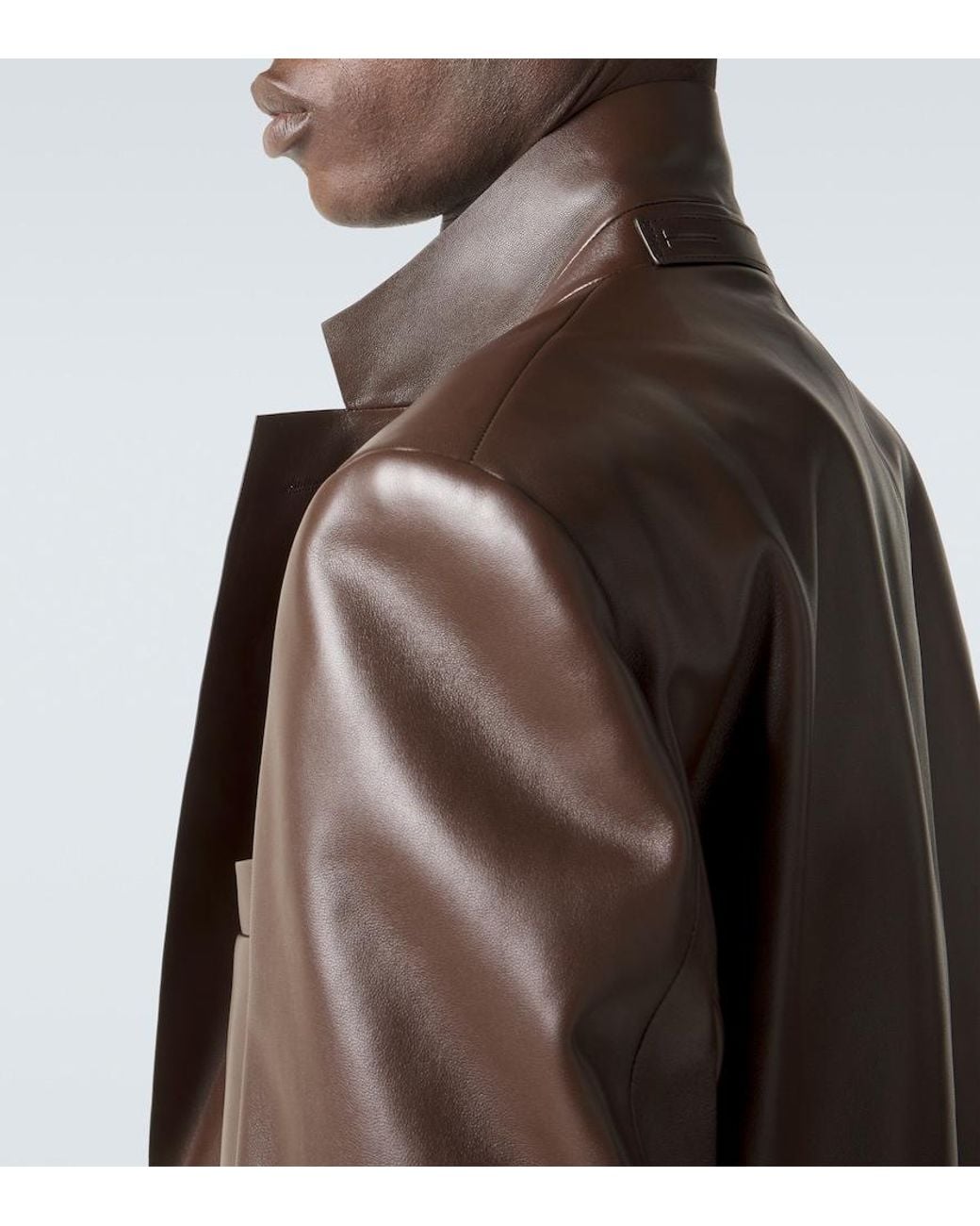 Tom Ford Brown Leather Blazer for men