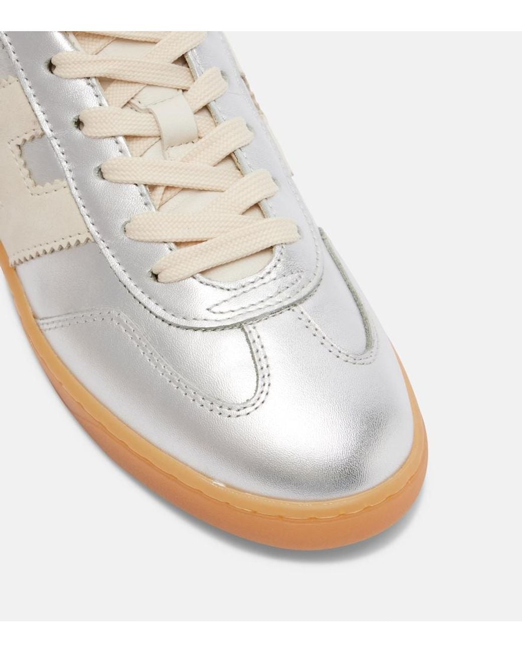 Hogan White Cool Metallic Leather Sneakers