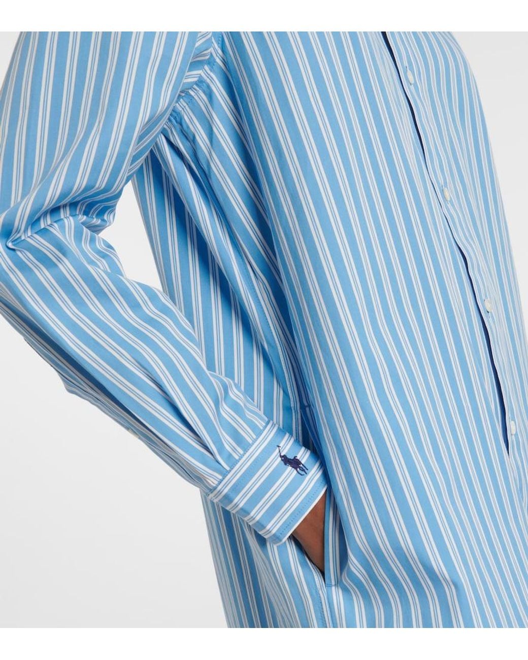 Polo Ralph Lauren Blue Cotton Shirt Dress