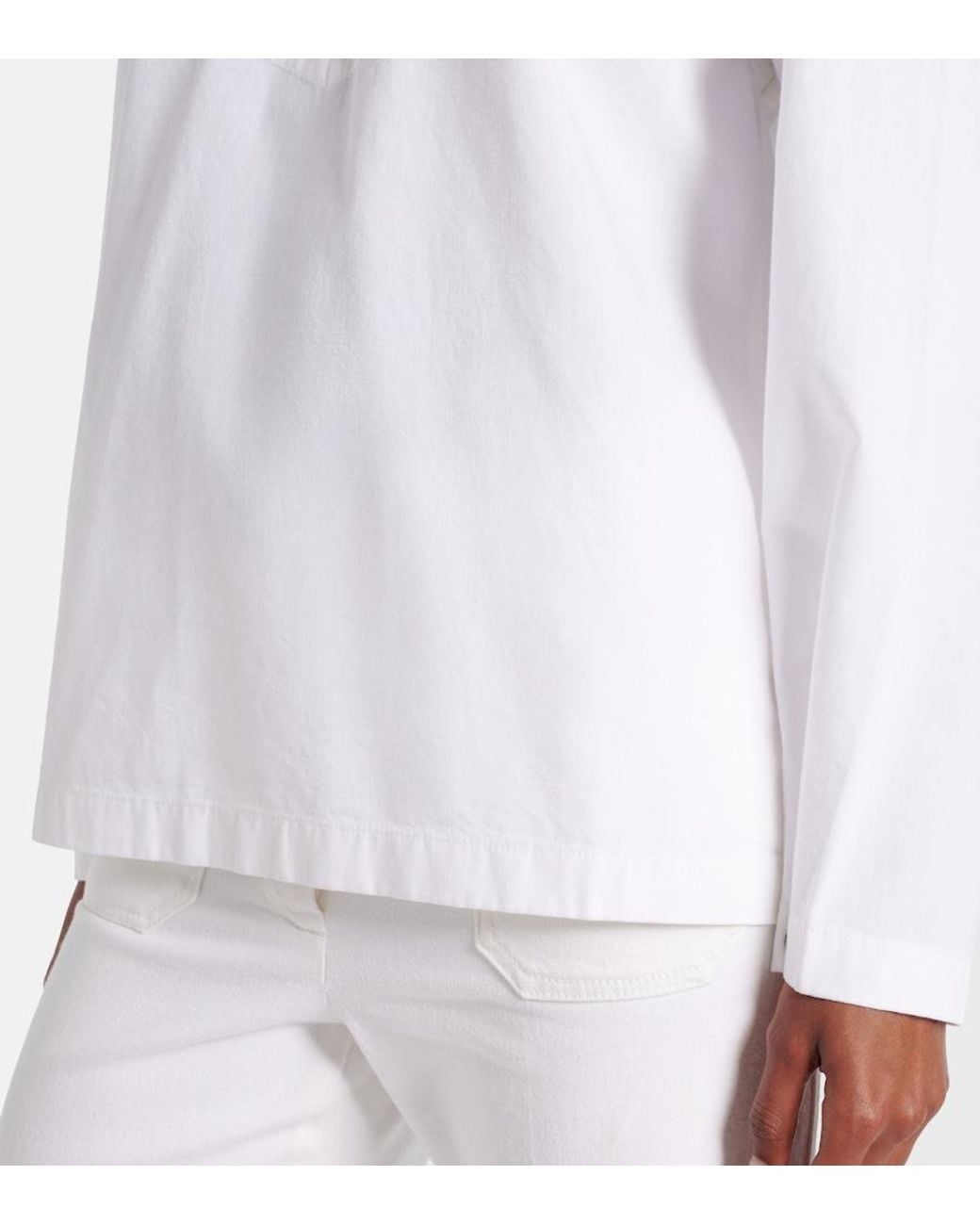 Victoria Beckham White Denim Top