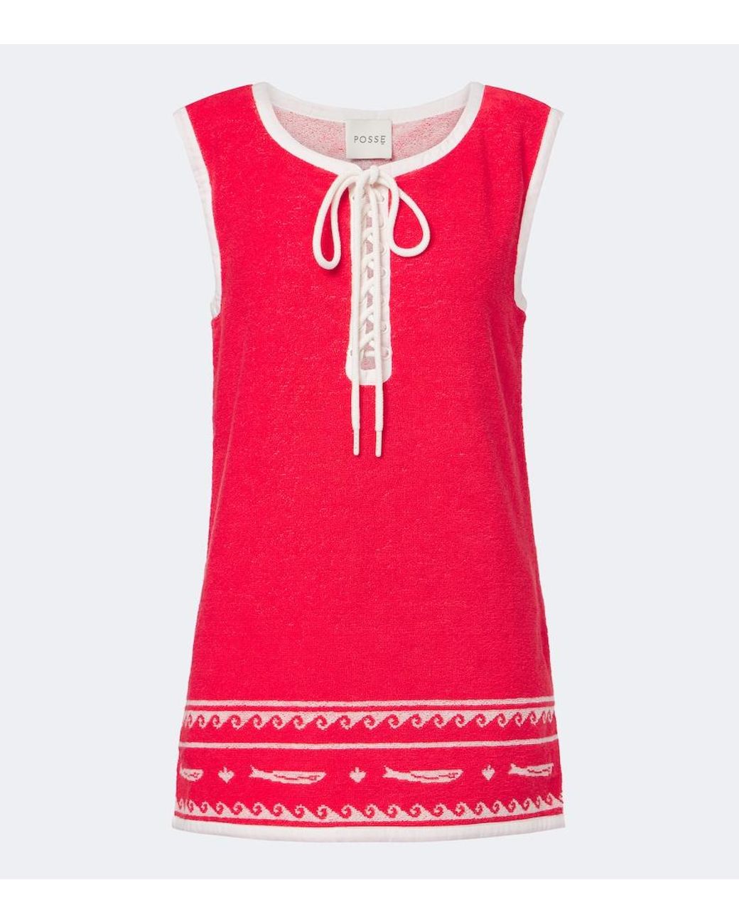 Posse Red Cody Cotton Terry Minidress