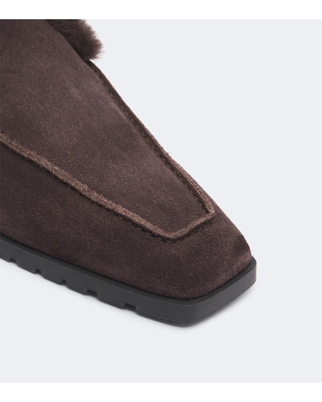 Totême Brown Shearling-Lined Suede Ankle Boots