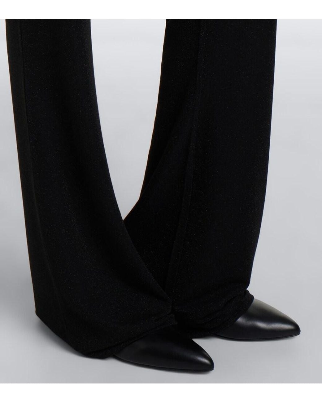 Dorothee Schumacher Black Soft Shimmer Lurex Jersey Straight Pants