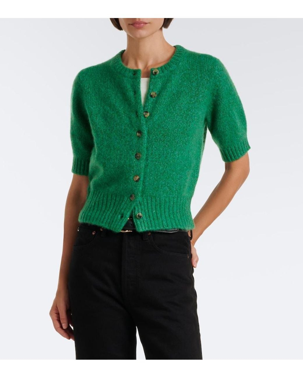 arch4 Green Rome Cashmere And Silk Cardigan