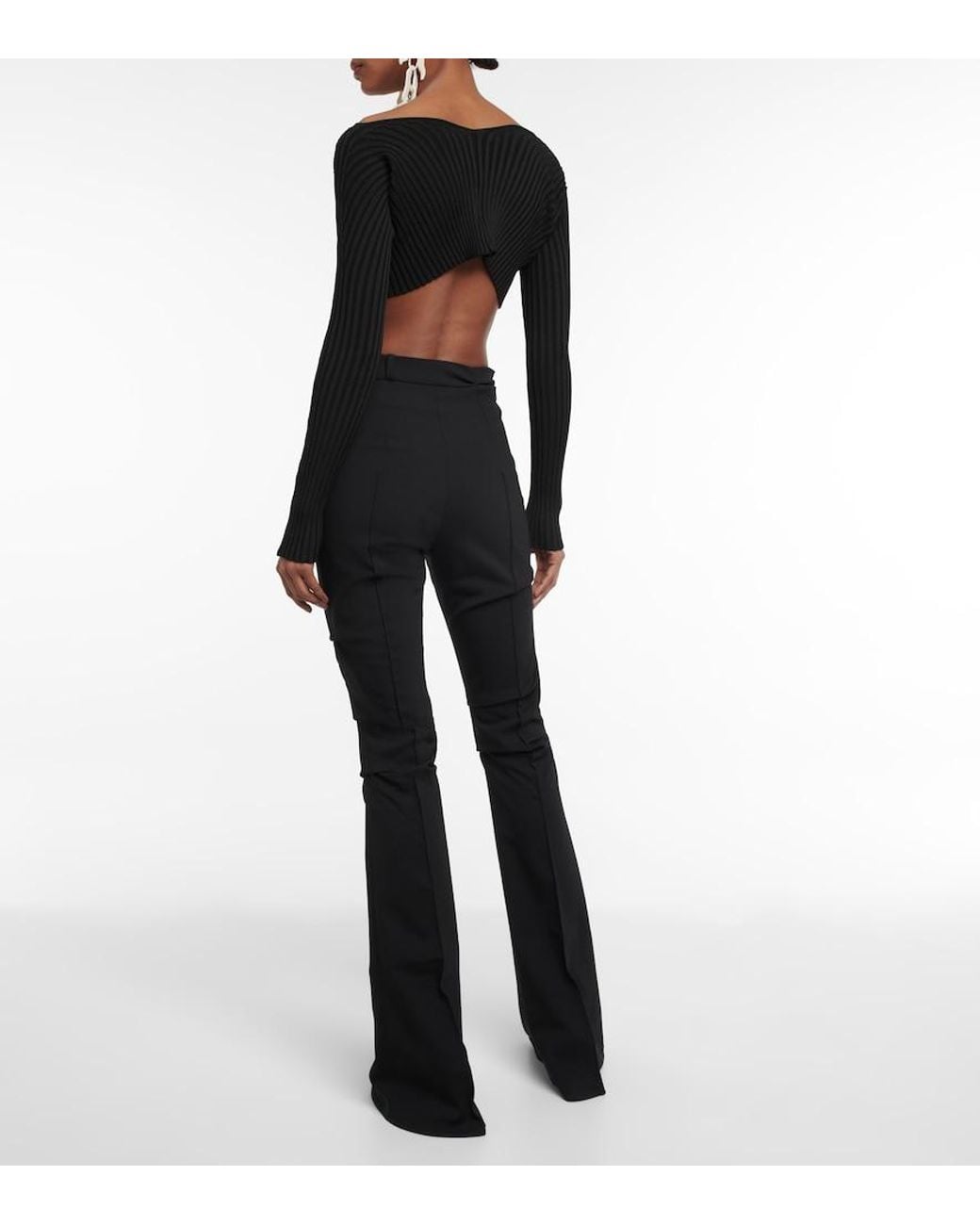 Jacquemus Black La Maille Pralu Cropped Cardigan