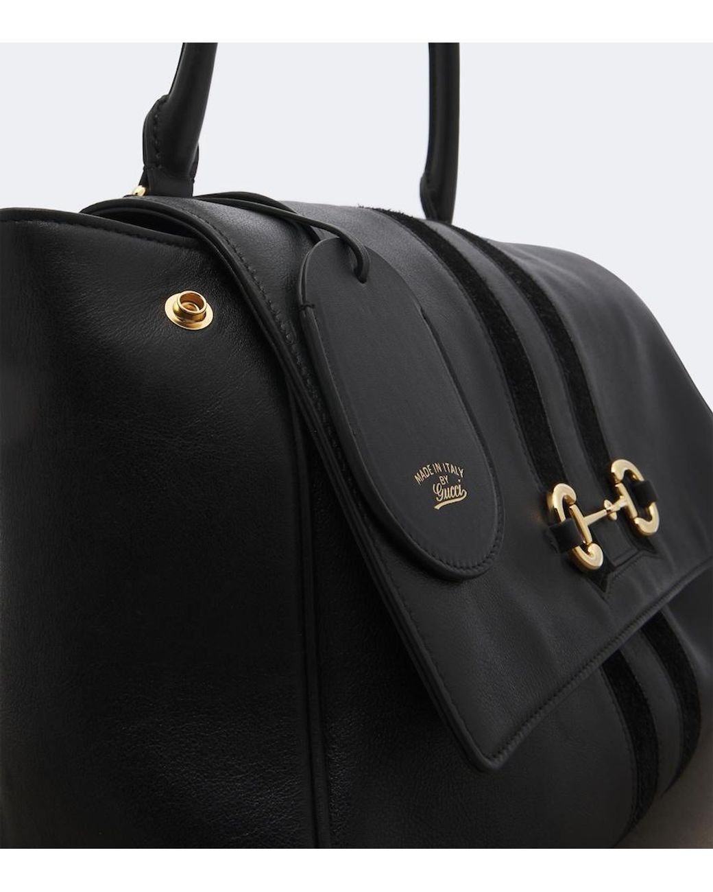 Gucci Black Paparazzo Leather Medium Shoulder Bag