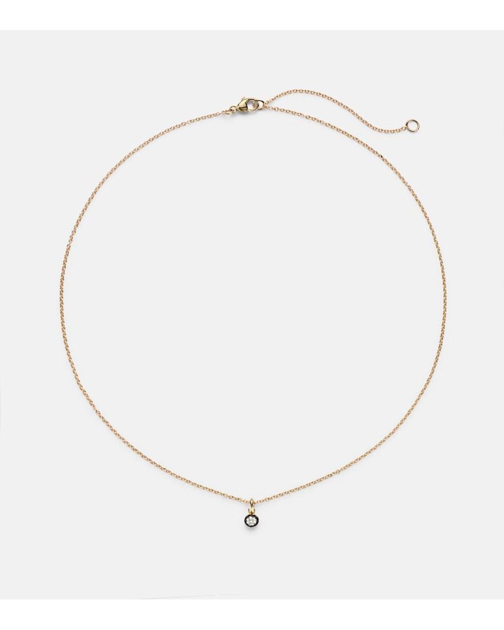 STONE AND STRAND Natural The Shadow 10Kt Choker With Diamonds