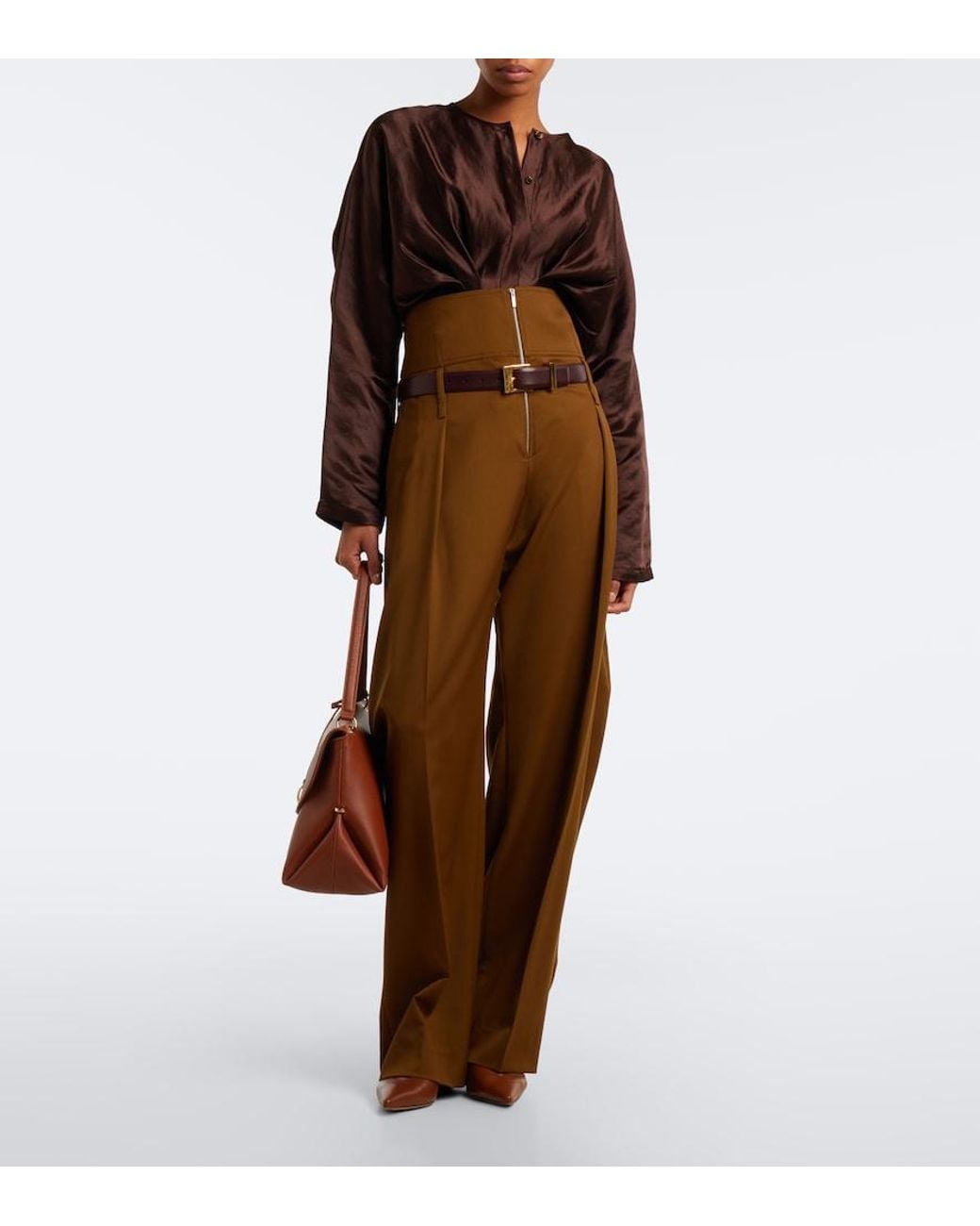 Ferragamo Brown Schultertasche Sofia Large Aus Leder