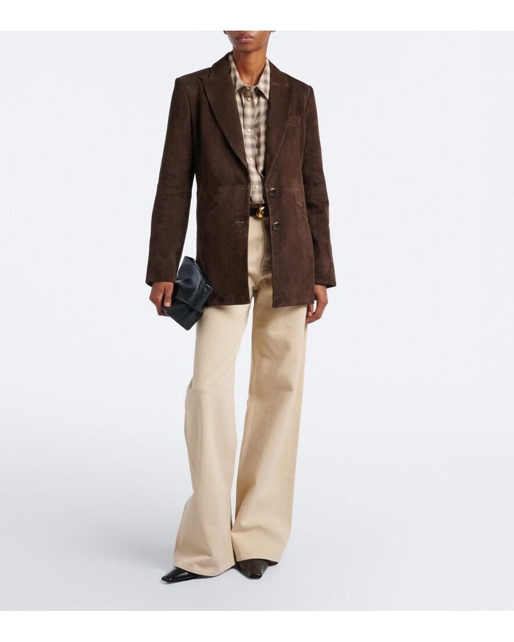 Veronica Beard Brown Maci Suede Blazer