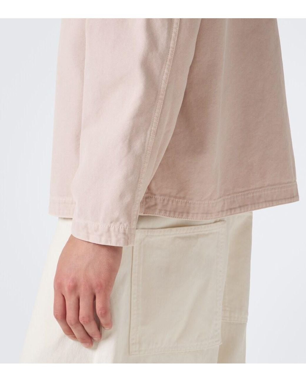 Stone Island Pink Compass Cotton Overshirt for men