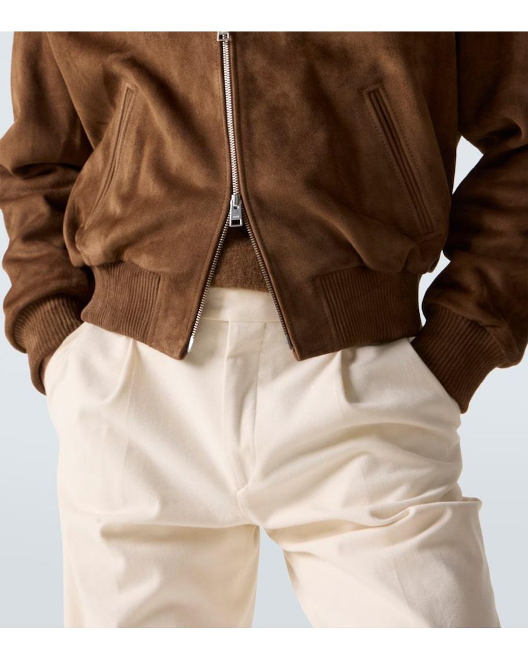 AMI Brown Suede Jacket for men