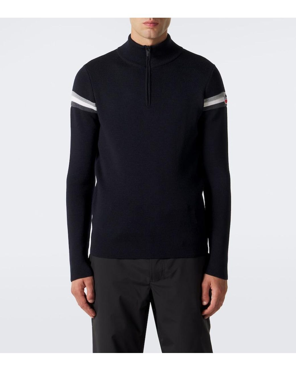 Fusalp Blue Wengen Iv Wool Half-Zip Sweater for men