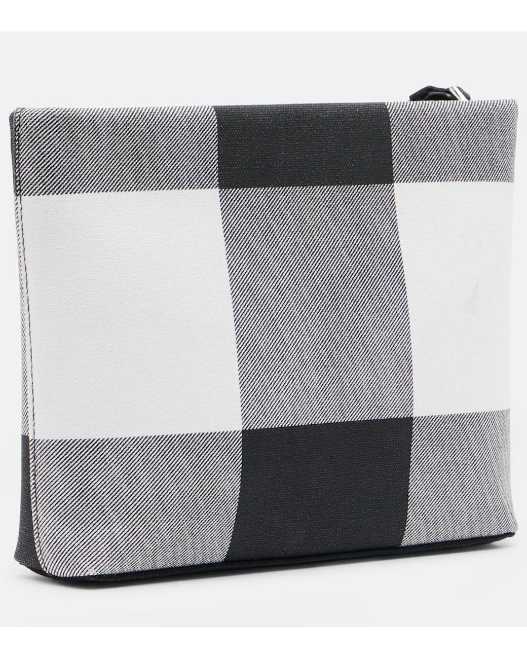 Givenchy Black Logo Checked Pouch