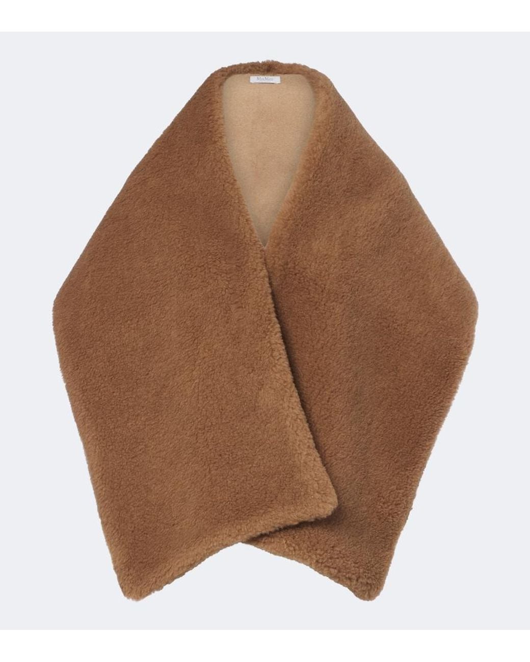 Max Mara Brown Camel Hair And Silk Shawl